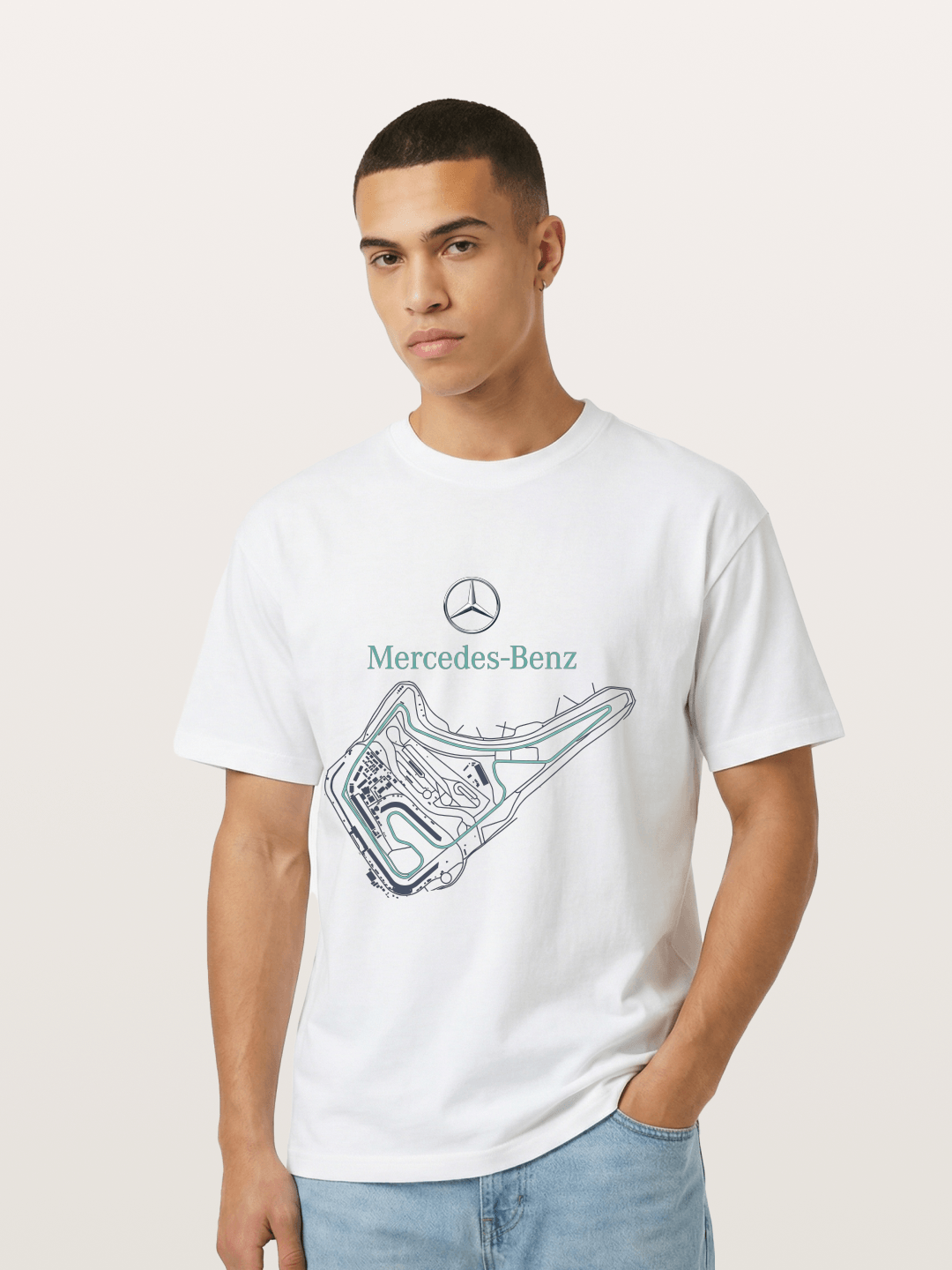 Mercedes Benz Circuit Track Graphic Gildan T-shirt