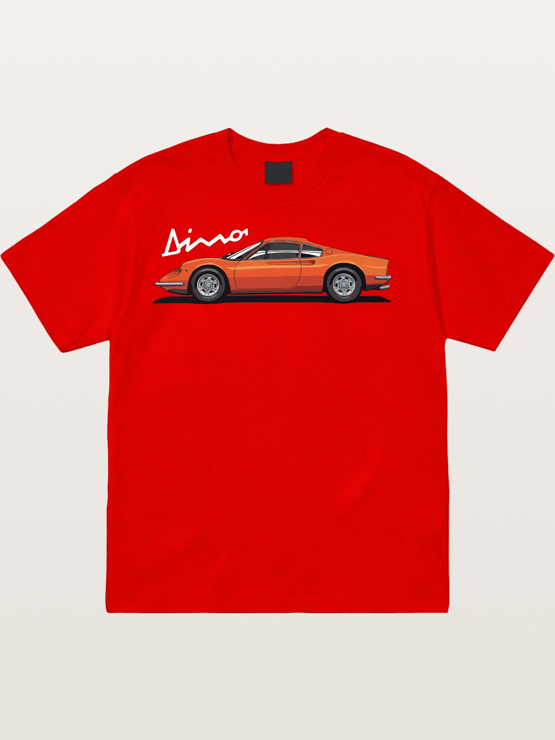 Vintage Orange Sports Car Side Cotton T-shirt