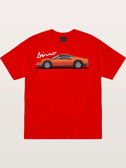 Vintage Orange Sports Car Side Cotton T-shirt
