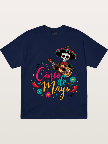 Cinco De Mayo Sugar Skull Graphic Gildan T-shirt