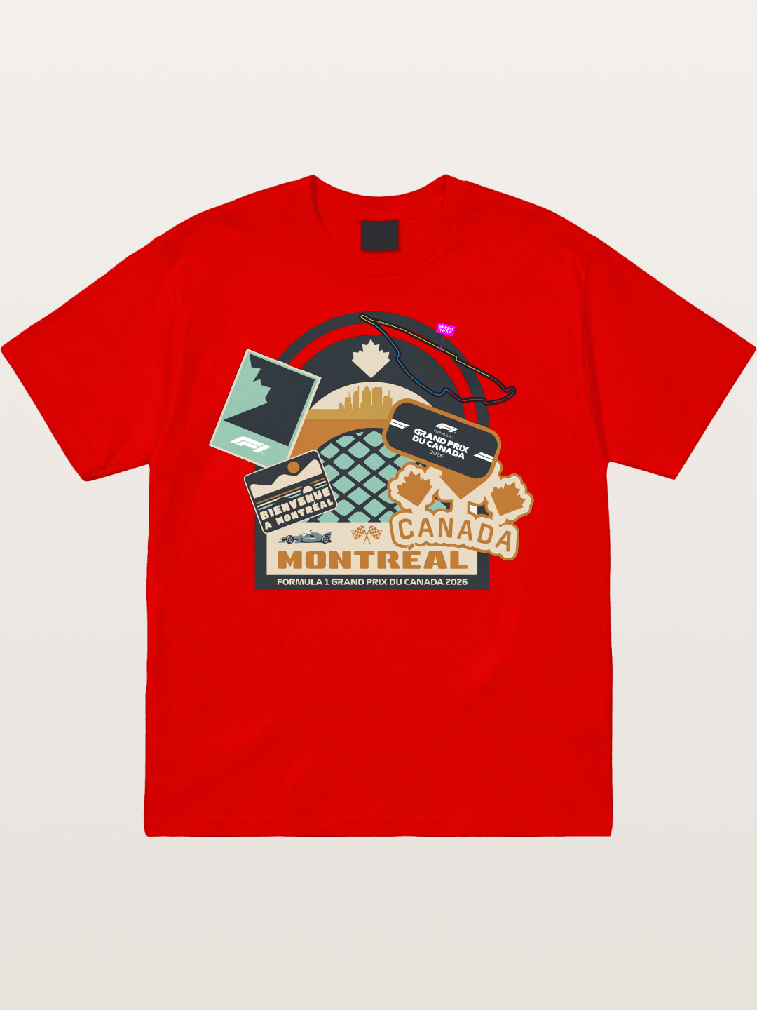 Montreal Canada GP 2026 Collage Cotton T-shirt