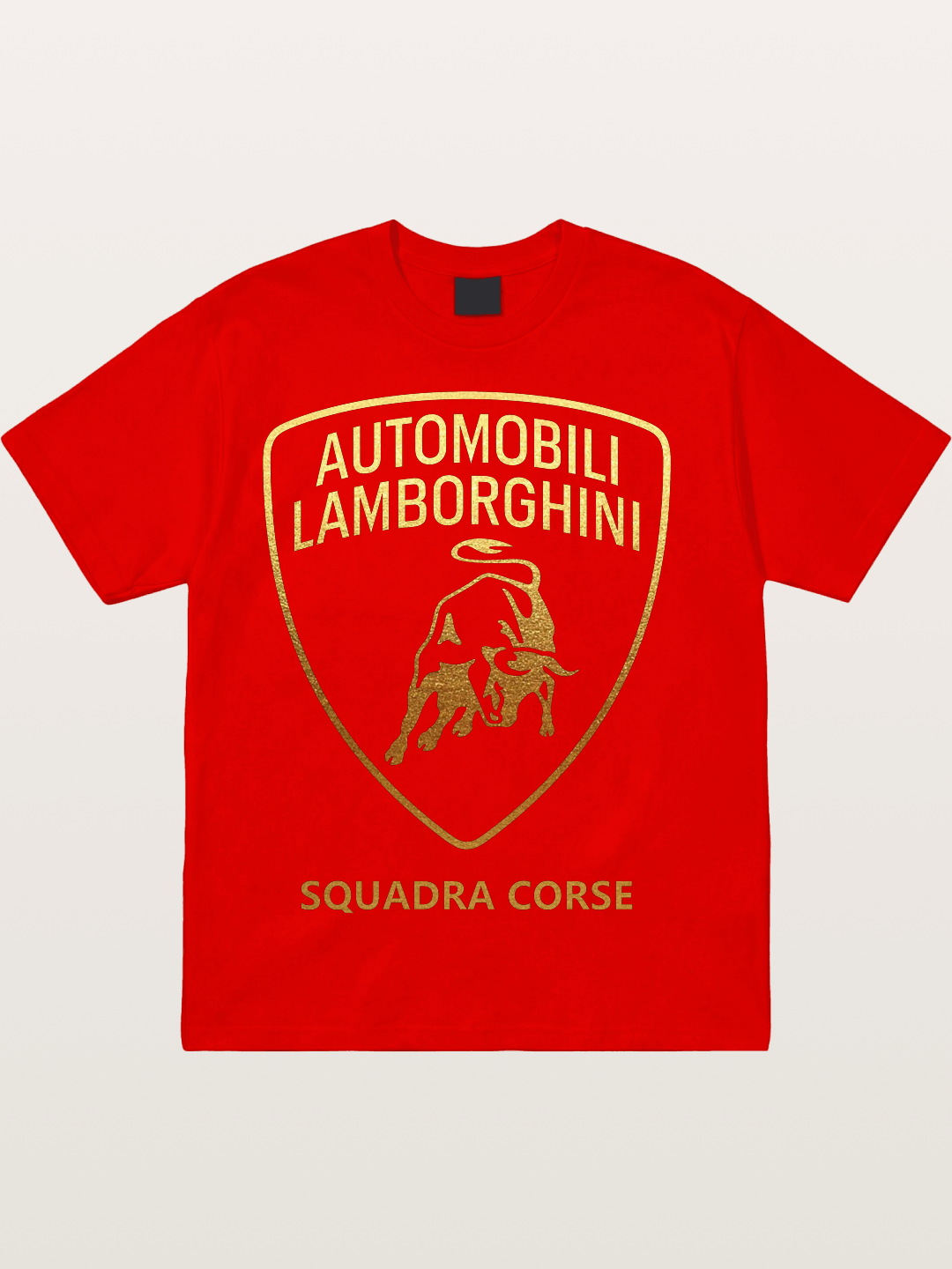 Lamborghini Squadra Corse Gold Shield Cotton T-shirt