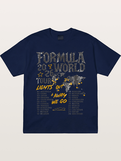 2026 F1 World Tour Poster Gildan T-shirt