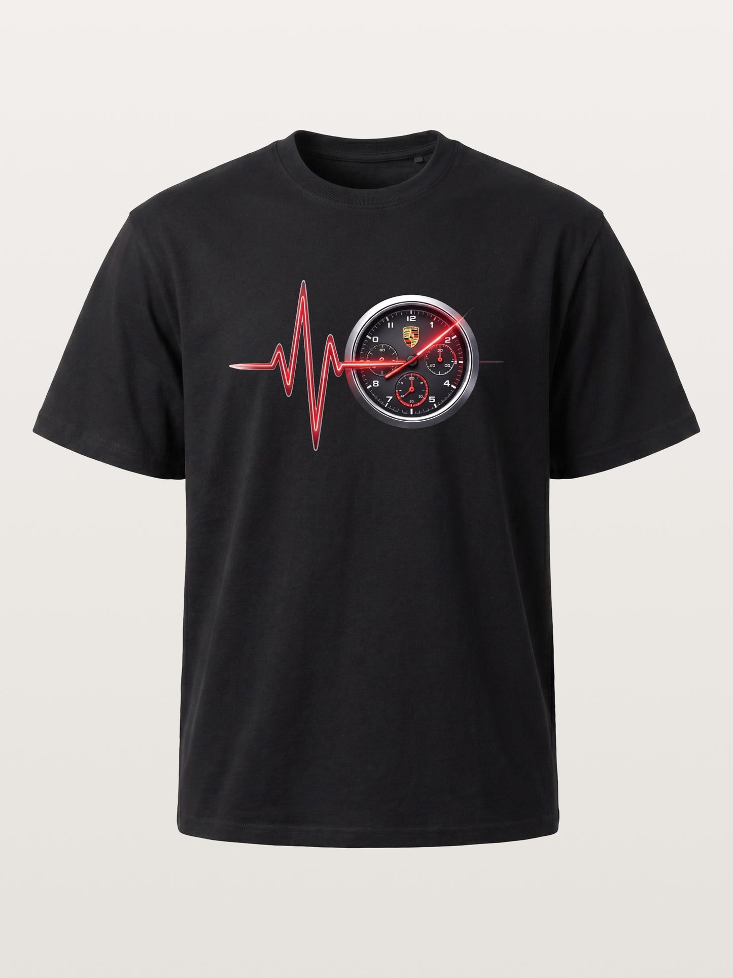Heartbeat Line Porsche Dash Gauge Cotton T-shirt