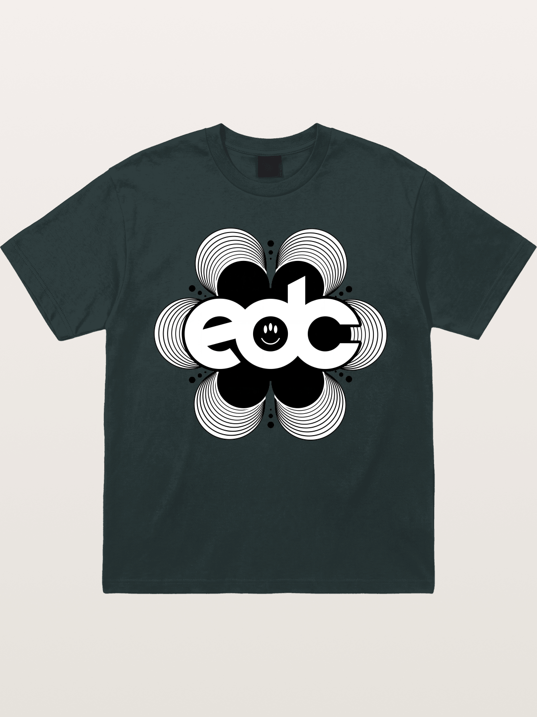 EDC Wavy Daisy Logo Design Gildan T-shirt