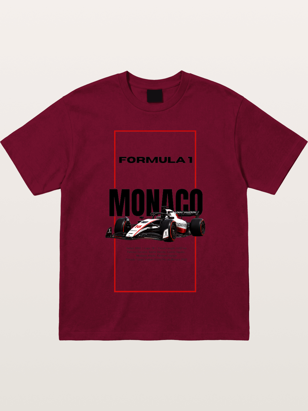 Monaco F1 Minimal Typography Gildan T-shirt