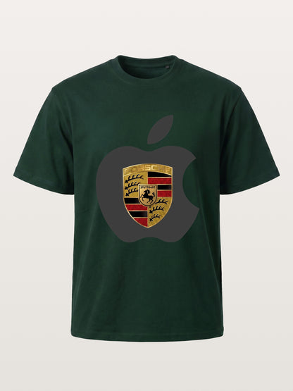 Porsche Crest Inside Apple Outline Gildan T-shirt