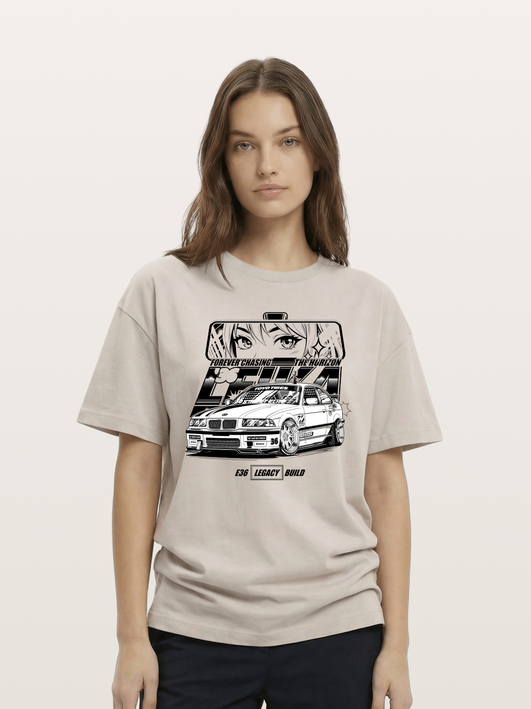 Vintage Race Car Cotton T-shirt