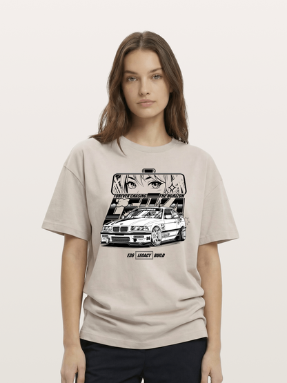 Vintage Race Car Cotton T-shirt
