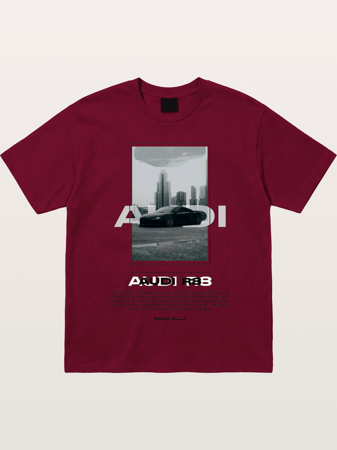 Audi R8 City Night Graphic Gildan T-shirt