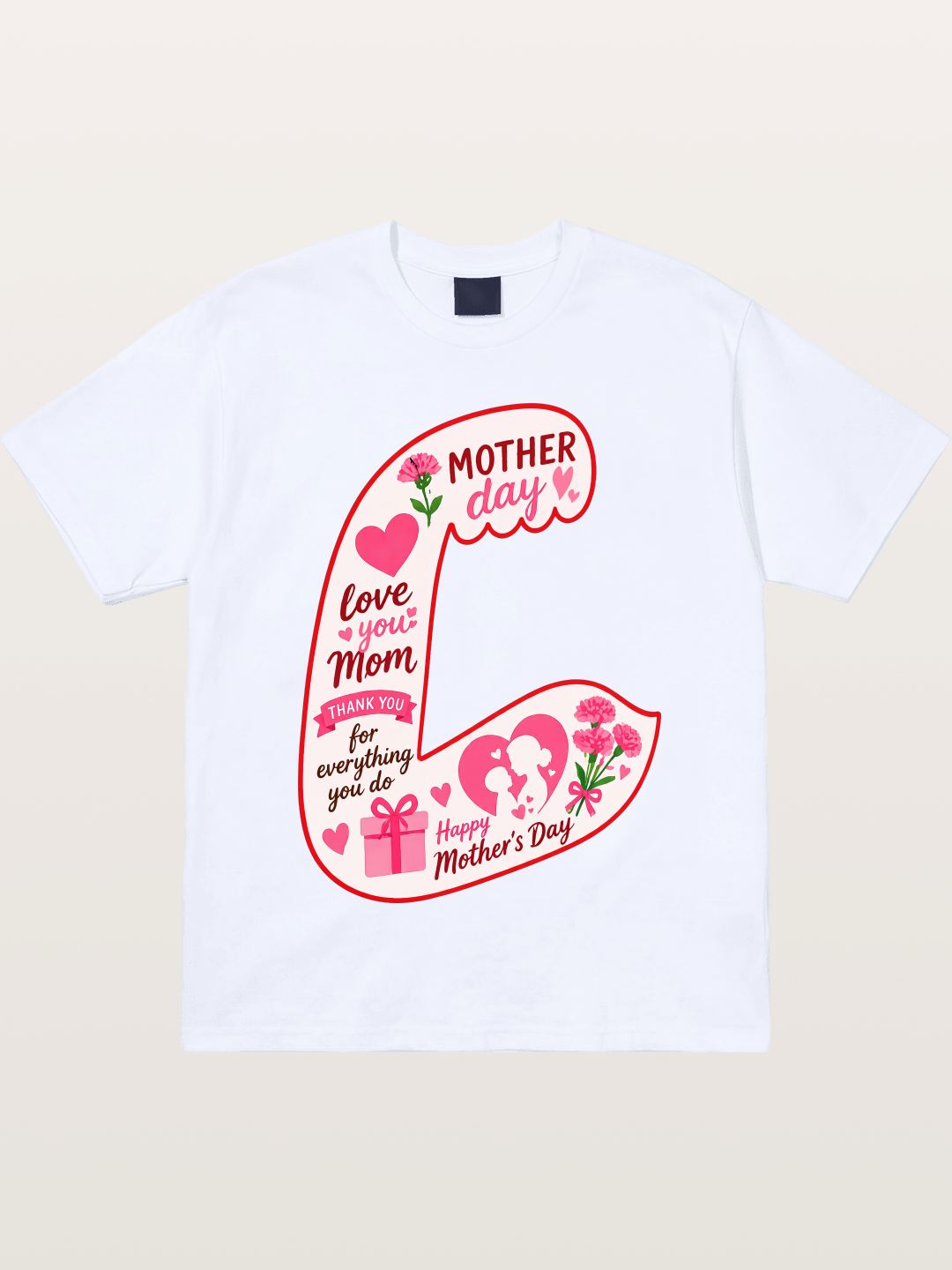 Mother's Day Love You Mom Art Gildan T-shirt