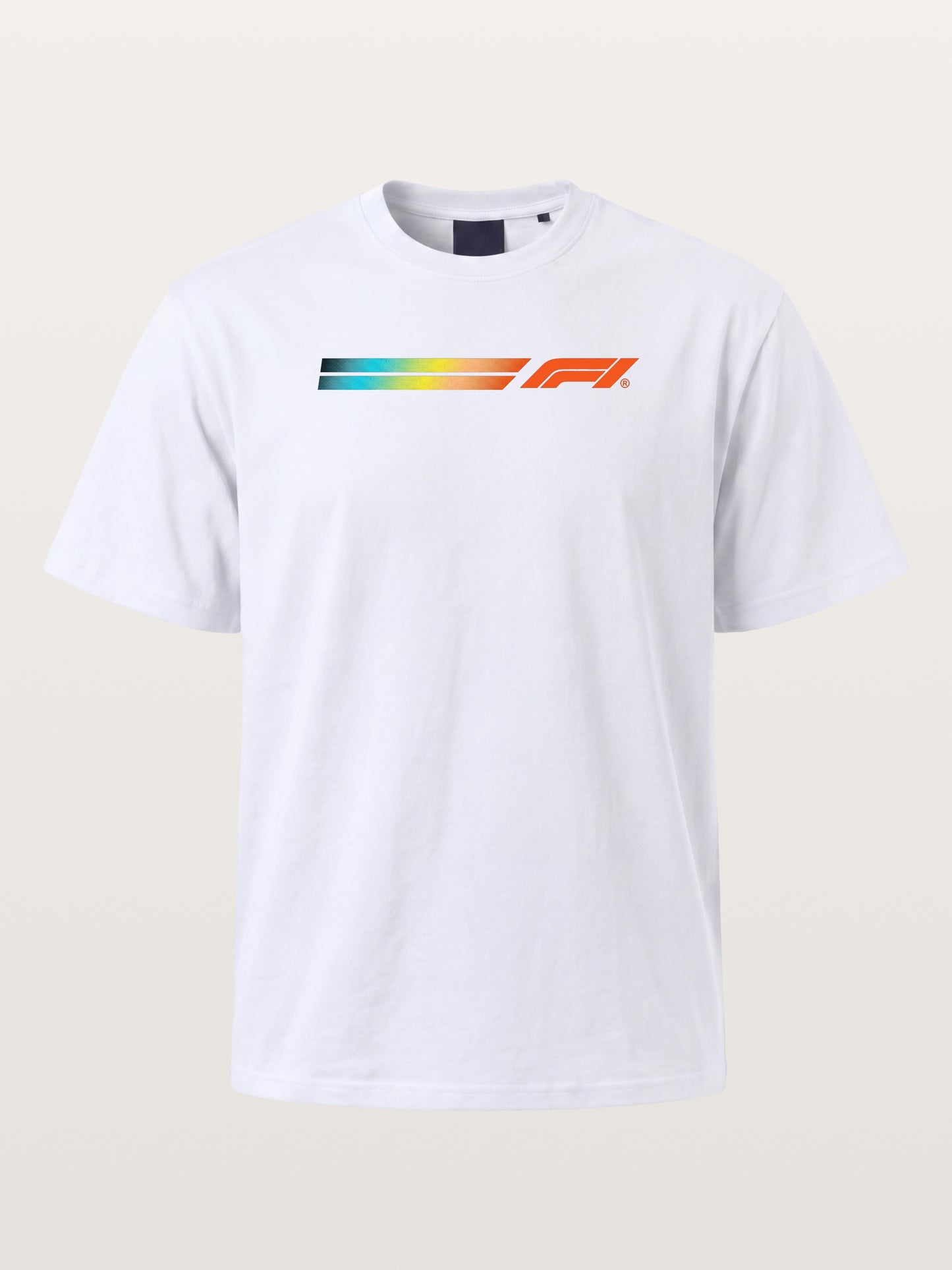 F1 Rainbow Gradient Stripe Banner Gildan T-shirt