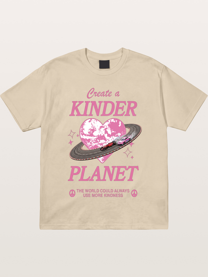 Pink Heart Earth Race Gildan T-shirt