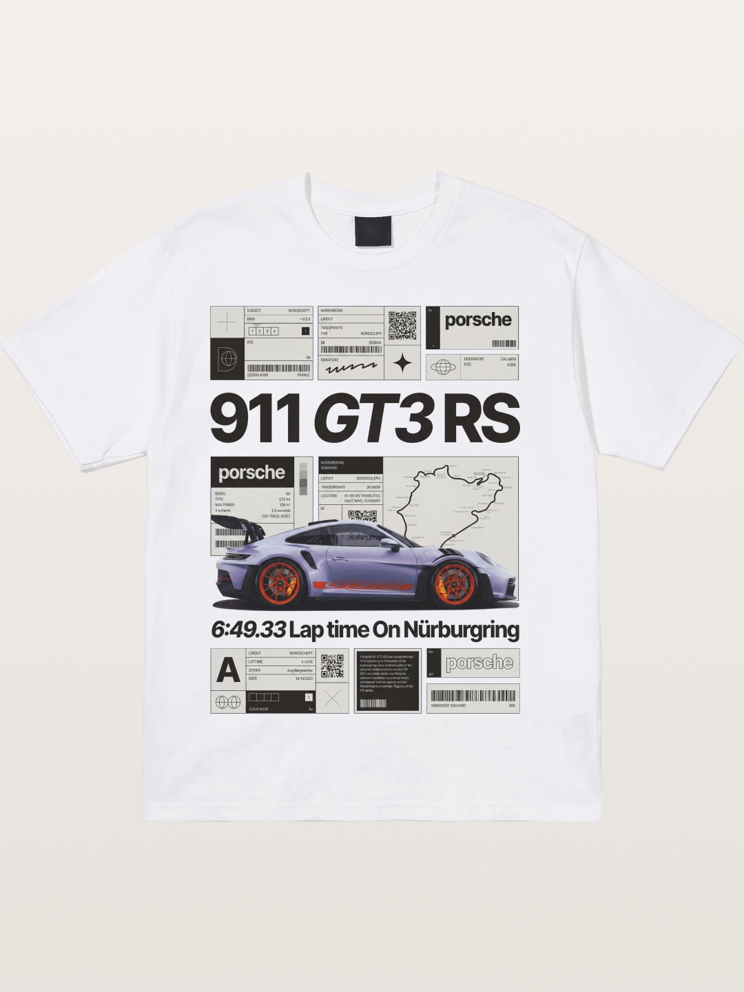 GT3 RS Poster Cotton T-shirt