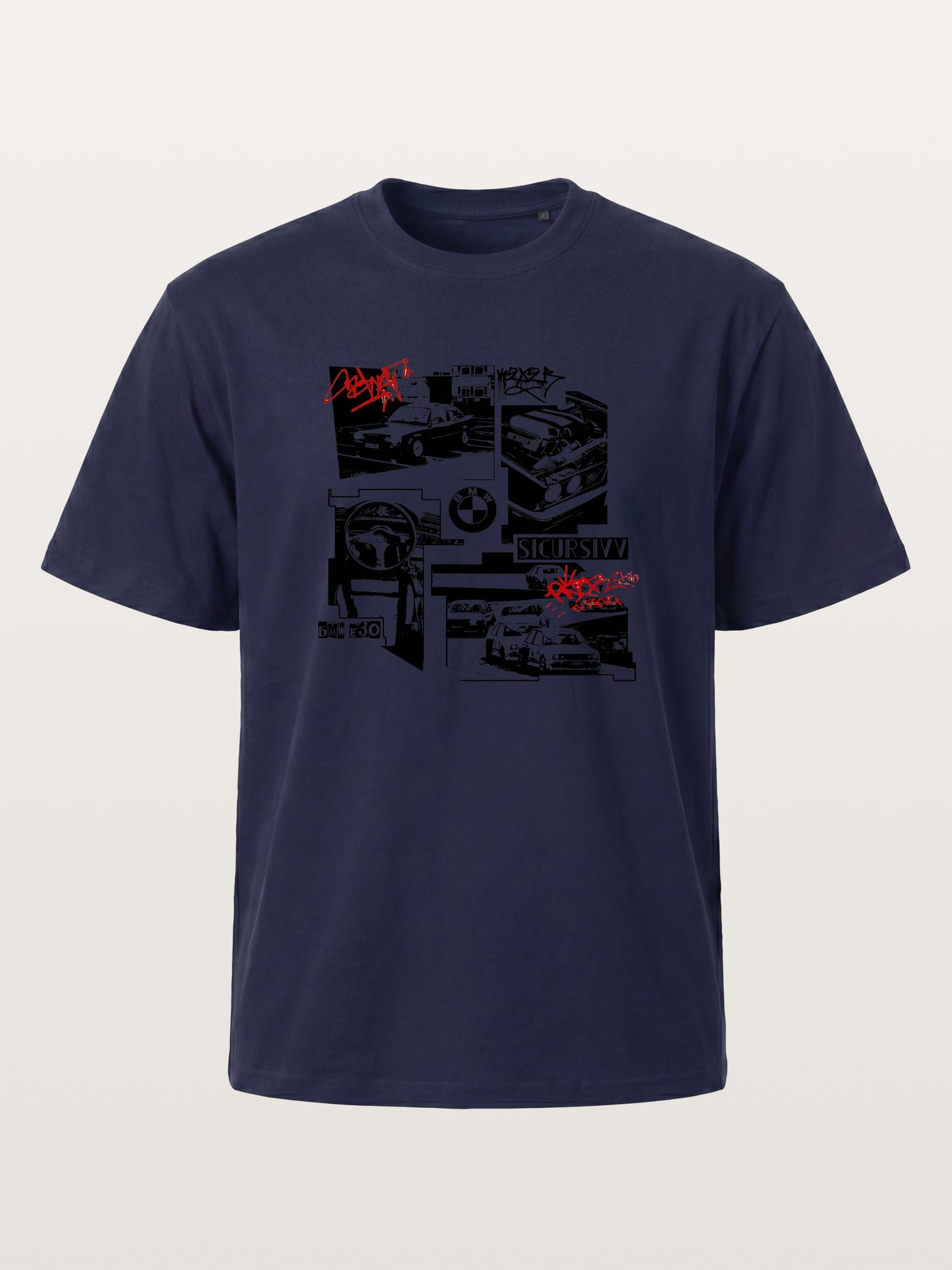 BMW E30 Collage Graffiti Art Gildan T-shirt