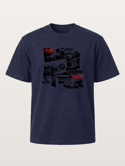 BMW E30 Collage Graffiti Art Gildan T-shirt