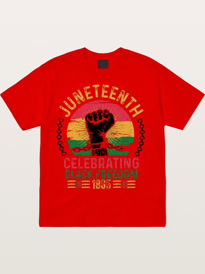 Juneteenth Black Freedom Fist Cotton T-shirt