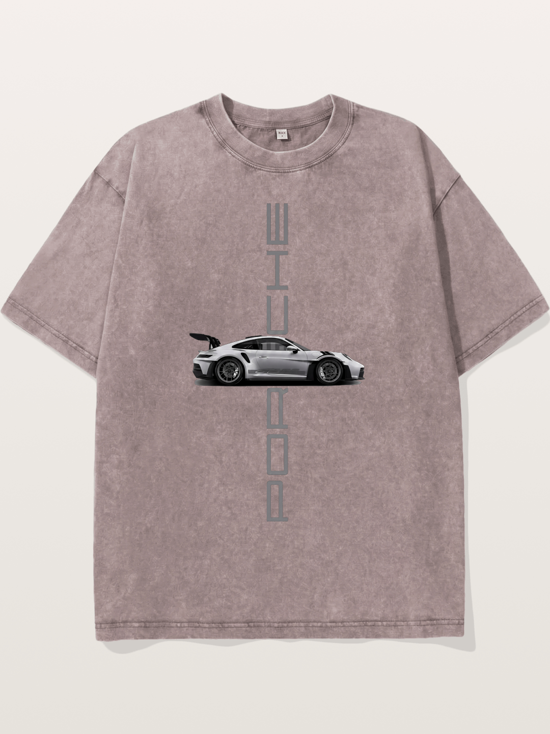Porsche 911 Vertical Text Design Washed T-shirt