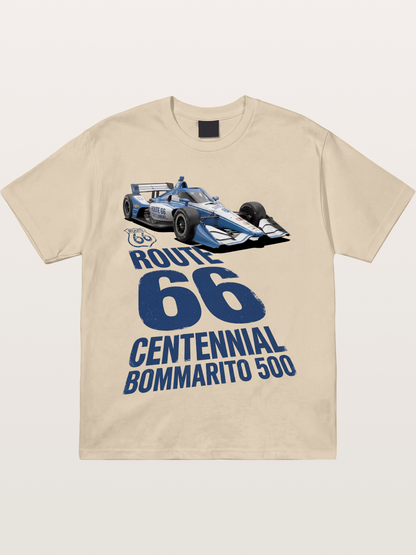 Blue IndyCar Route66 Print Gildan T-shirt