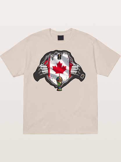 Canada Flag World Cup Poster Cotton T-shirt