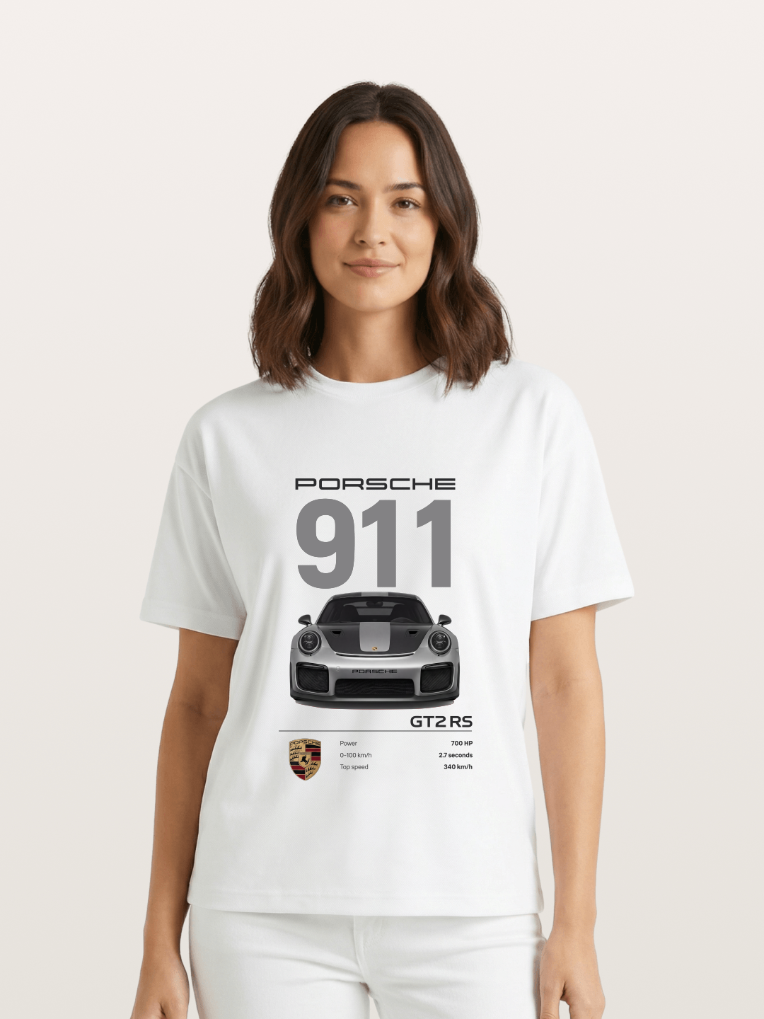 Porsche 911 GT2RS Front View Specs Gildan T-shirt
