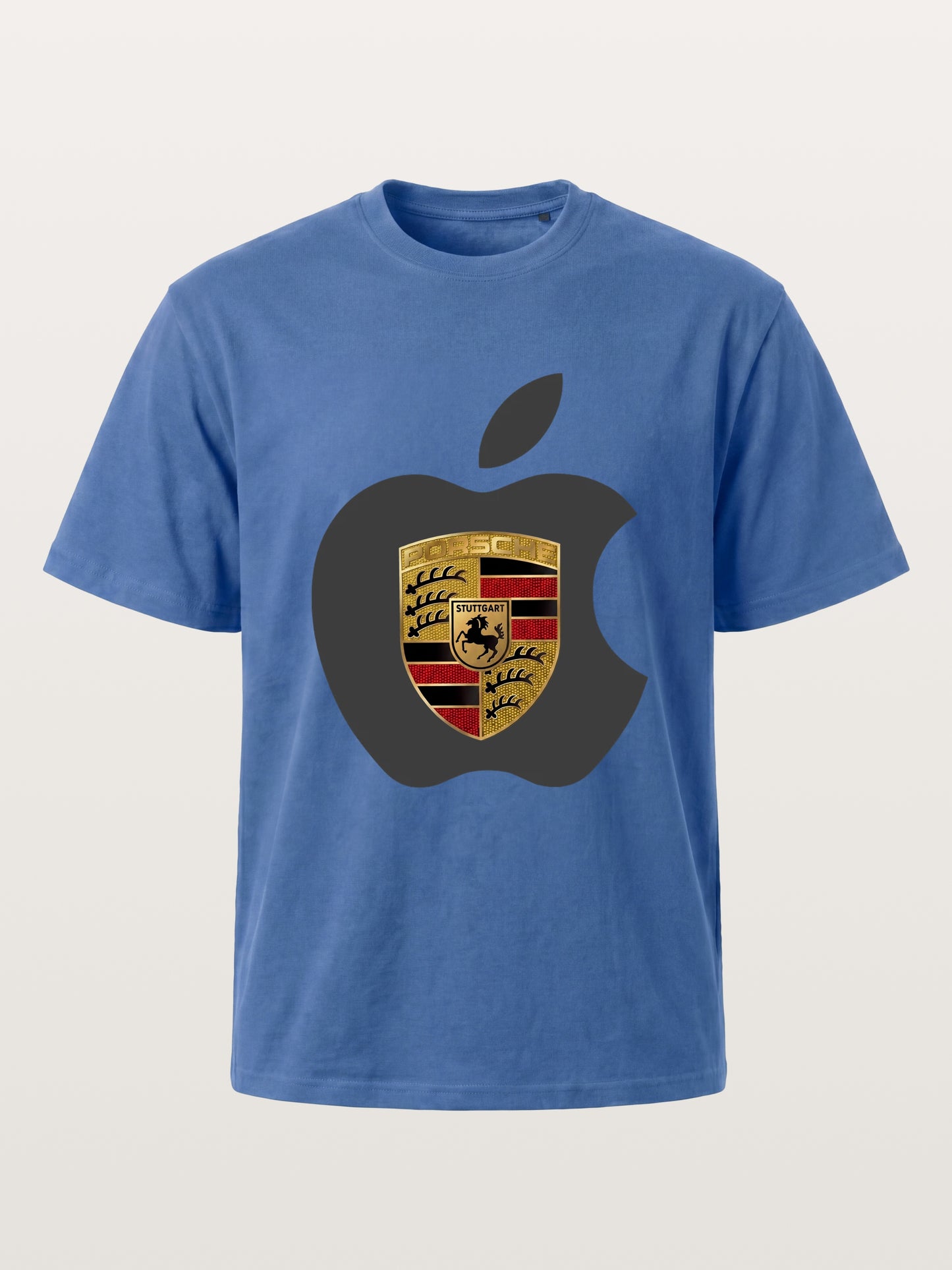 Porsche Crest Inside Apple Outline Gildan T-shirt