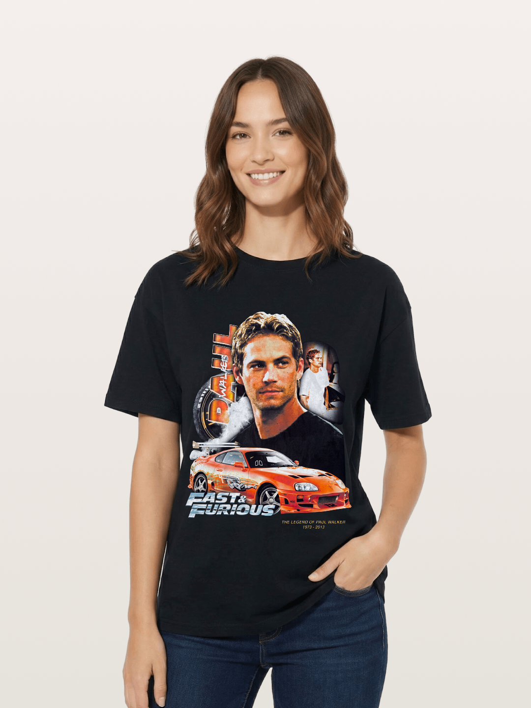 Orange Supra Fast & Furious Cotton T-shirt