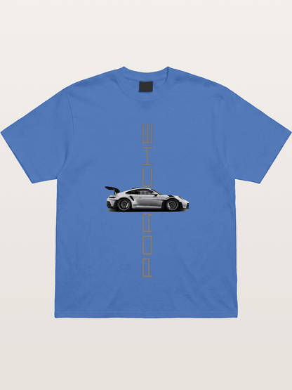 Porsche 911 Vertical Text Design Gildan T-shirt