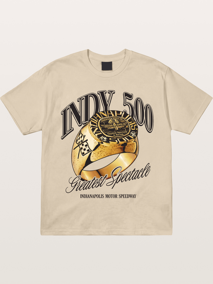 Indy 500 Gold Championship Ring Gildan T-shirt