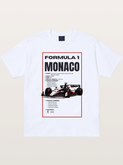 F1 Monaco Grand Prix Fact Sheet Gildan T-shirt