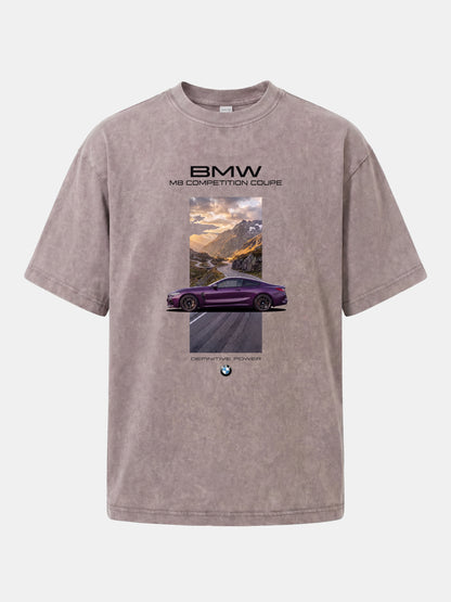 BMW M8 Mountain Road Artwork Washed T-shirt