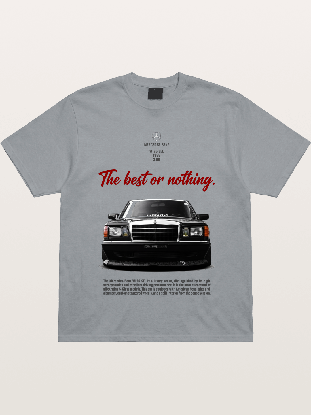 Mercedes W126 SEL Retro Gildan T-shirt