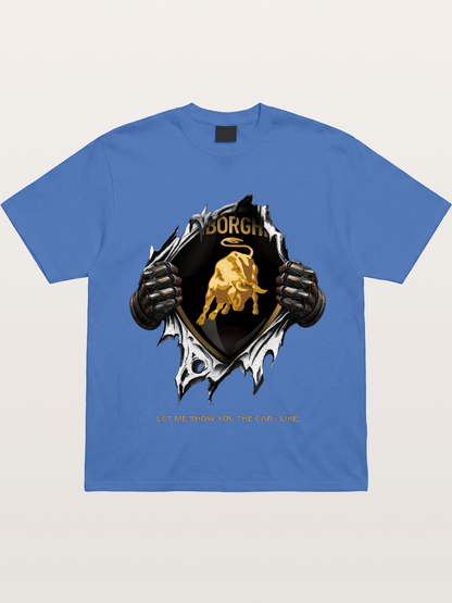 Lamborghini Bull Crest Tear Through Gildan T-shirt