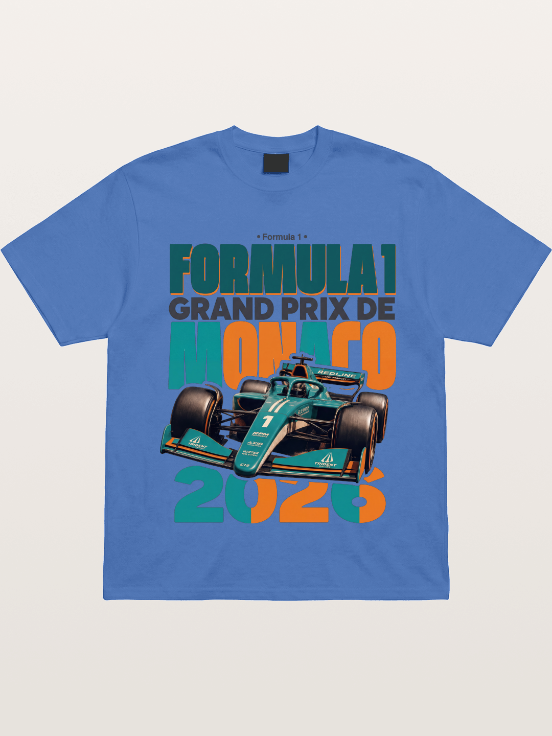 Teal Orange Monaco F1 Poster Gildan T-shirt