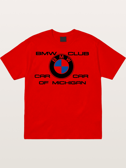 BMW Car Club Michigan Logo Cotton T-shirt