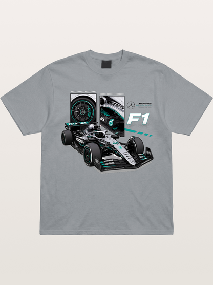 Mercedes Petronas F1 Collage Art Gildan T-shirt