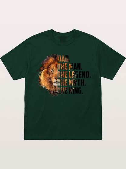 Dad The King Lion Design Gildan T-shirt