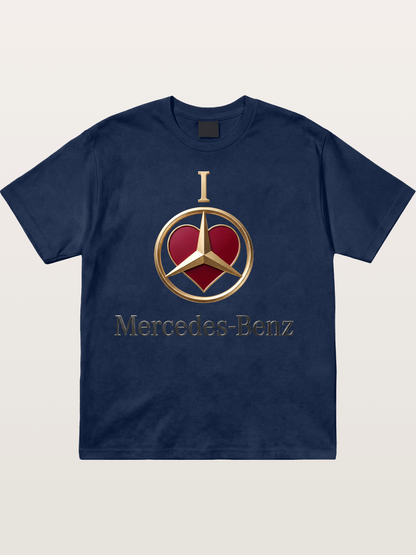 Mercedes Love Logo Art Cotton T-shirt