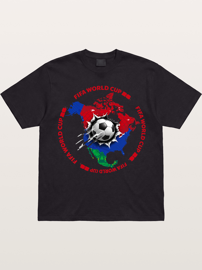 Soccer Ball Americas Burst Design Gildan T-shirt
