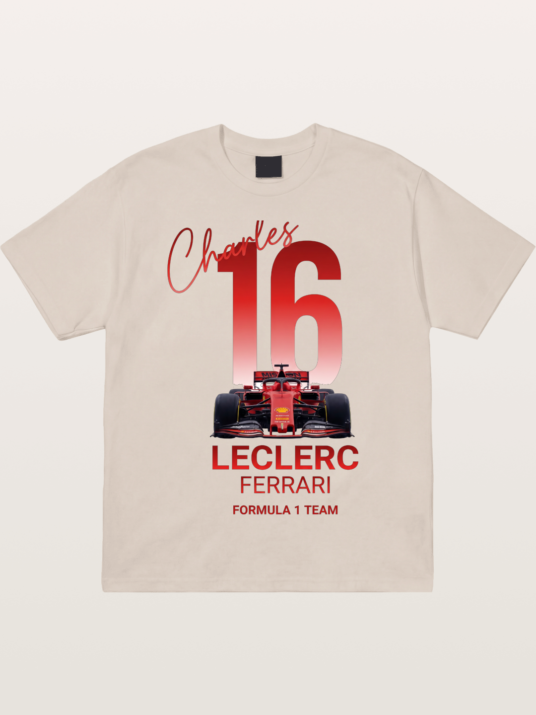 Charles Leclerc Ferrari 16 Art Cotton T-shirt