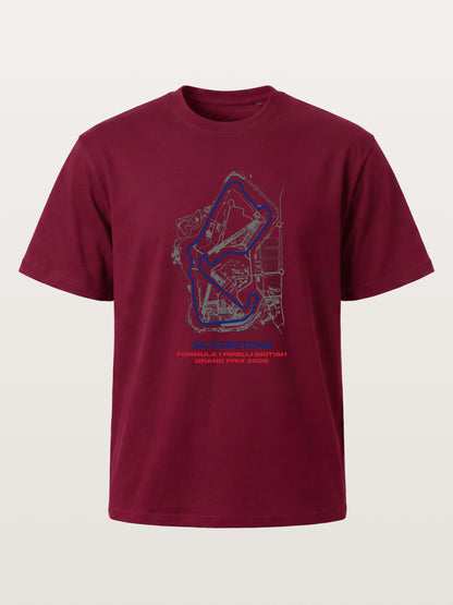 Silverstone Circuit Blueprint Layout Gildan T-shirt