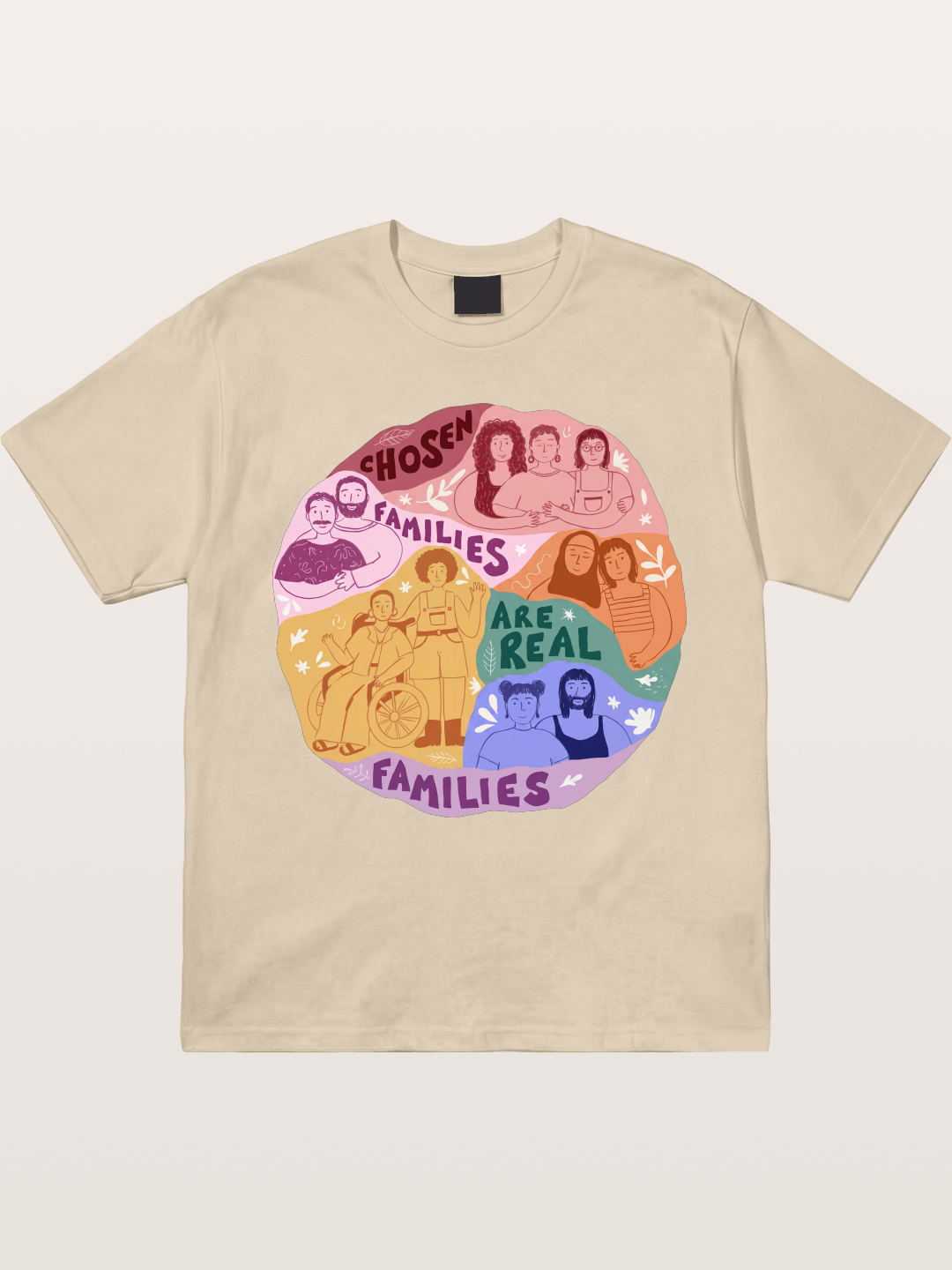 Chosen Families Pride Circle Illustration Gildan T-shirt