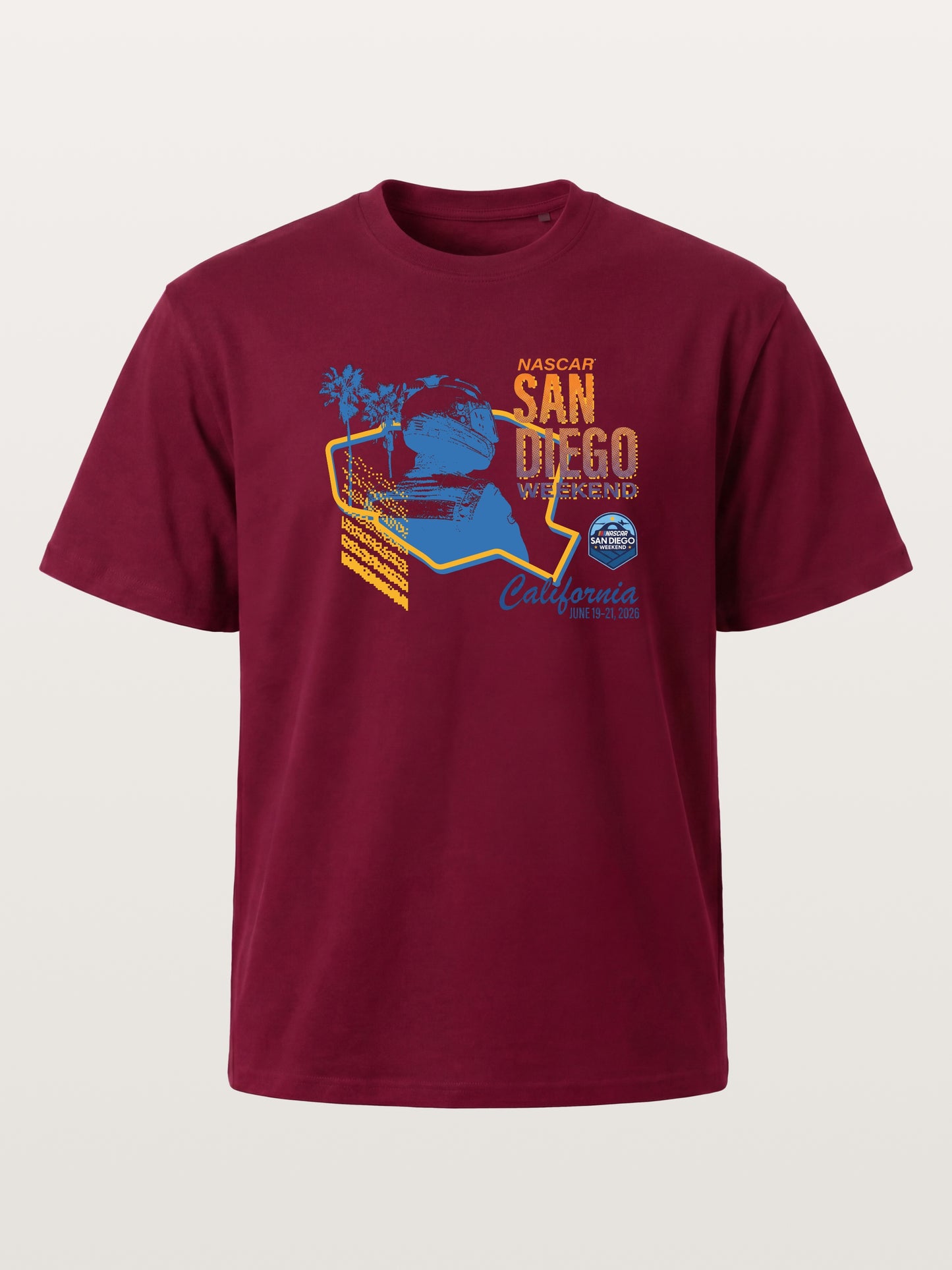 San Diego NASCAR Helmet Silhouette Gildan T-shirt