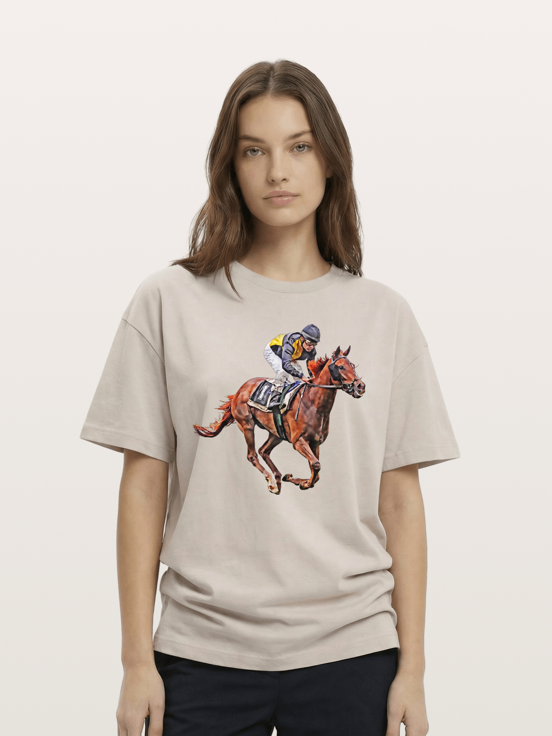 Jockey on Brown Horse Preakness 2026 Cotton T-shirt