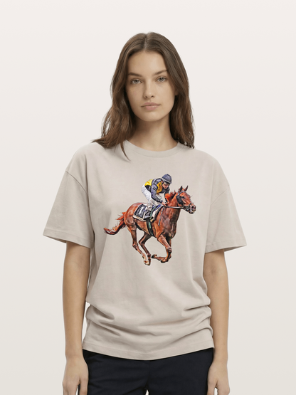 Jockey on Brown Horse Preakness 2026 Cotton T-shirt