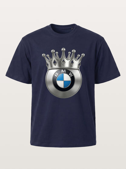 Crowned BMW Logo Metal Art Gildan T-shirt