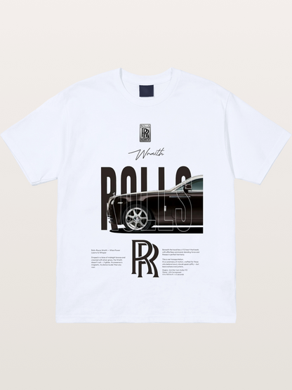 Rolls Royce Wraith Typography Gildan T-shirt