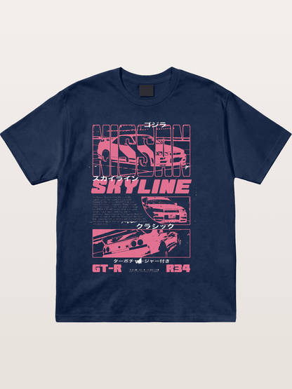 Godzilla GT-R Skyline Cotton T-shirt