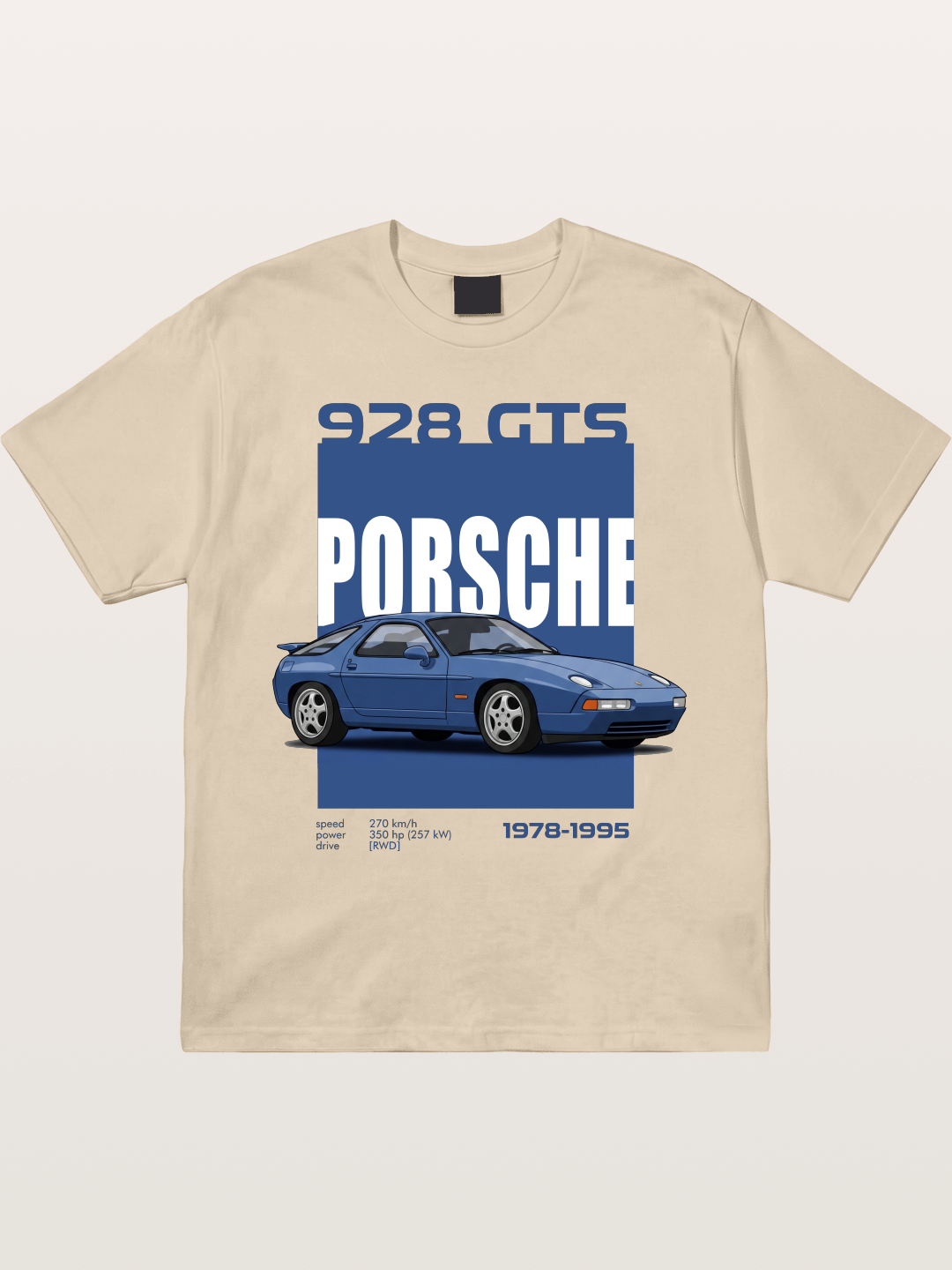 Porsche 928 GTS Blue Classic Gildan T-shirt