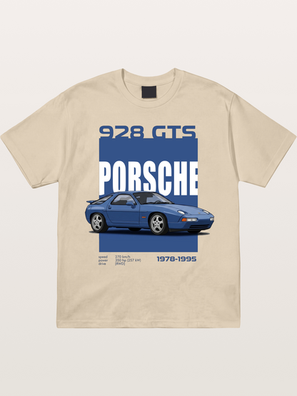 Porsche 928 GTS Blue Classic Gildan T-shirt